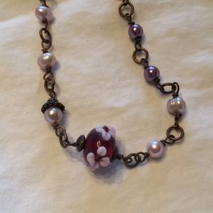 **3 for $20**  Mixed Bead & Copper Necklace.